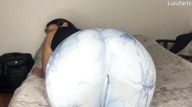 Tight jeans split open by her thunderous fart blast