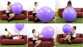 Sensual Balloon Fetish Experience: Petra Blows Up and Deflates a Balloon on Her Face (MOBILE quality)