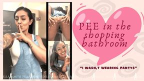 Pee in the shopping bathroom
