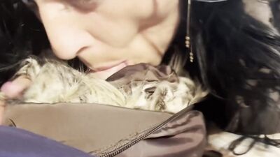 Milfycalla- a Lot of Cum on Brown Fur Hooded Puffer Jacket 172