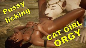 Furry Lesbian Orgy With Cat Girls And Harem Girls - From To The Fertility King - Seaso