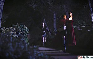 Busty ts red riding hood Chanel Santini fucks big bad milf
