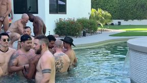 Massive Gay Hardcore Pool Orgy