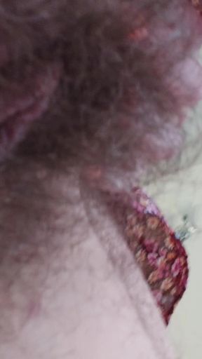 Changing a Sponge Close-up of a Hairy Pussy