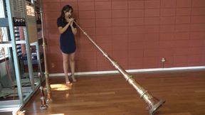 Lucy Purr Blows 3 Sizes of Tibetan Horns (MP4 - 1080p)