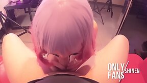 Luna cosplayer sucks and gets fucked in horny japanese cosplay