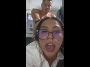 I checked my wife's photo gallery and found this video of her with her boss.