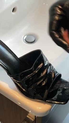 Captivating moment from &quot;Cum on shoes compilation 9&quot;