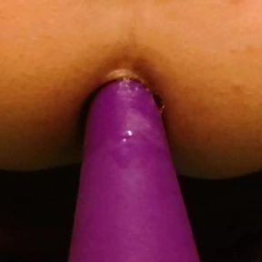 Sissy CD Rides &amp; Slides on a Dildo POV