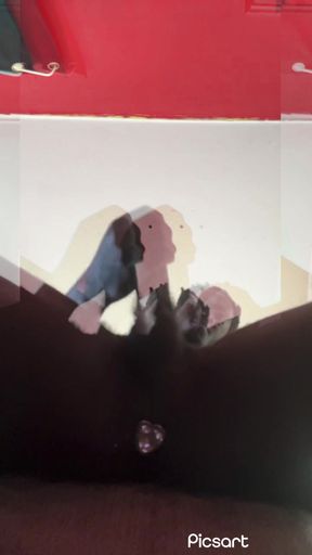 A under view of me jerking with my butt plug in