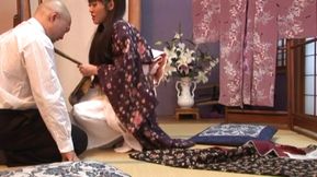 Passionate games of a beauty in a kimonoPassionate games of a beauty in a kimono