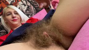 Hairy pussy teasing