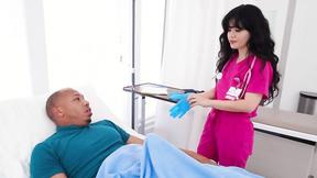 ”BRAZZERS Ricky's thick ebony shaft gets full service during his physical”