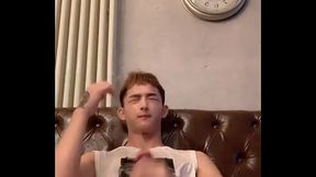 Handsome Asian guy pissing jerkoff