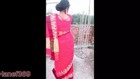 I fucked my village wearing a red saree. Part -01