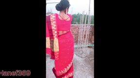 I fucked my village wearing a red saree. Part -01