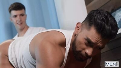 Maverick Sun and Hairy Bottom Ihan Rodriguez take a wild ride on the Laser Hair Removal Machine, as their bodies become one in an erotic adventure.