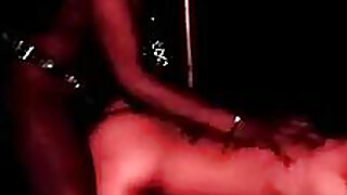 Ebony shemale gets sucked and having anal