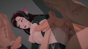 [overwatch] d.va complete collection: bodysuit, threesome, anal & creampie (4k)