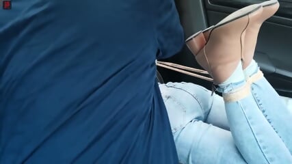 asian bondage girl tied up inside a car