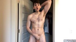 Teen Boy Jacks his Big Dick