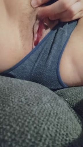 Rubbing qtip on my pussy over panties is my new favorite thing to do
