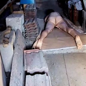 Naked Hump Masturbation in Old Store