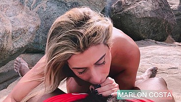 Levei A Safadinha Do Forró pra praia de nudismo no Rio de Janeiro e meti pau nessa gostosa