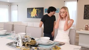 Slim teen with pretty face gets Inches in her Pink Hole in doggy position