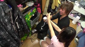 Horny Asian Girls in Uniforms Fucked Hard and Sucking Cock