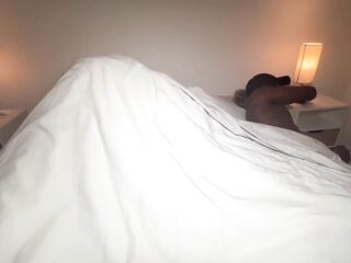 Step Mamma And Step Son Share a Couch In A Hotel Room. English subtitles