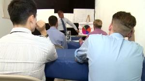 TheGayOffice - Muscled Bryce Star with inked Tyler Saint sucking cock