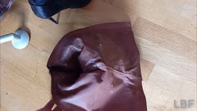 A real leather cunt fucked
