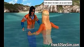Blonde Mermaid Rides Wild Waves in Hot 3D Fantasy Fuck Fest