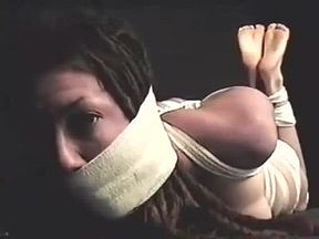 Gagged and hogtied