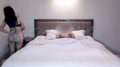Chinese Slut Sucks Fucks Loud Moans Gushes Hotel Room Bang