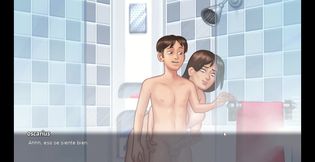 Stepmom goes into the bathroom to masturbate her stepson