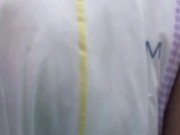 Daddy makes Little Diaper Girl Wet in the car with a vibrator inside her