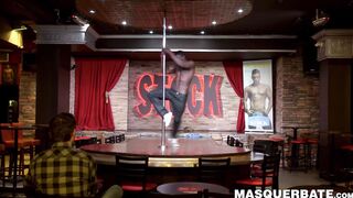 Black hunky stripper sucked by mature cock lover Pascal