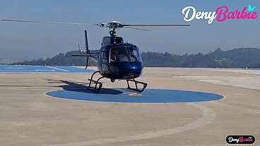 Milf sucked the helicopter pilot and received a lot of dick!