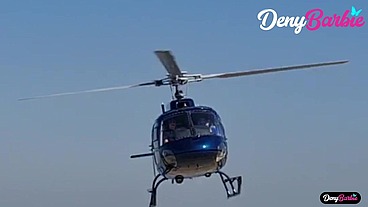 Milf sucked the helicopter pilot and received a lot of dick!