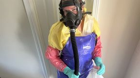 HAZMAT HOUSEWIFE CLEANS VACUUM