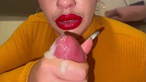 Masturba&ccedil_&atilde_o fetiche de unhas verdes e batom vermelho!