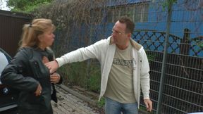 Blonde German Hot Mom with Naturals Gets Fucked Outdoors