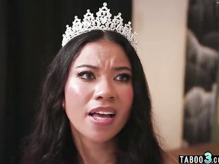 Nervous black bride Ameena Green showing her skills to her father in law