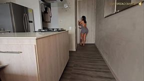 Big Booty Latina BBW dominates her muscular trainer