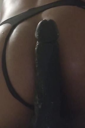 Femboy Sits on Her Toy
