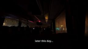 full version - public parking lot handjob next to stranger and bus cum finish