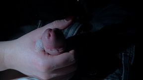 full version - public parking lot handjob next to stranger and bus cum finish