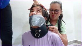 Bad Girl Jasmin Frogtaped & Gagged by Two MILFs (Full HD 1080p)